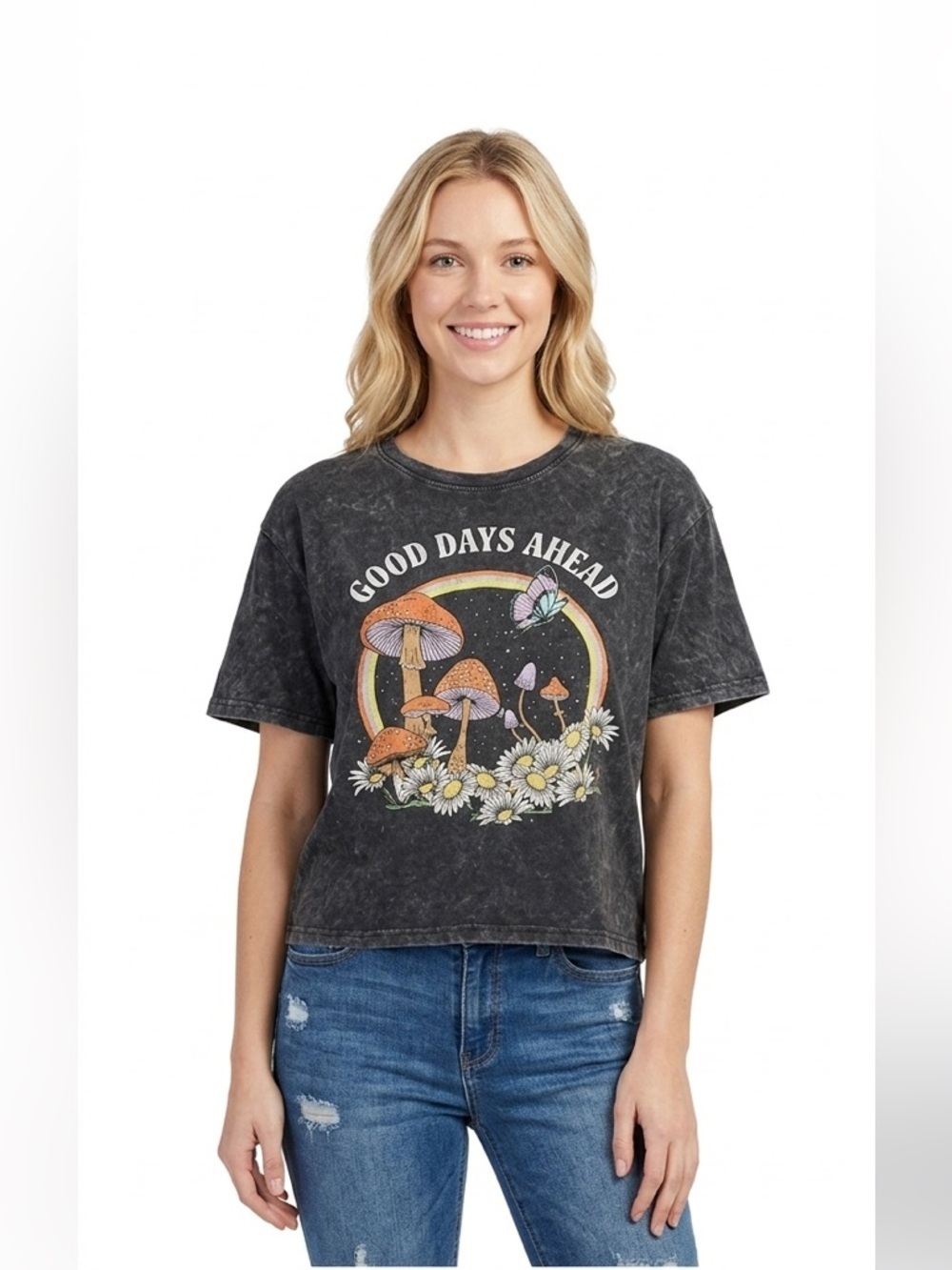 NOBO grey mushroom graphic T-shirt size XXlarge juniors